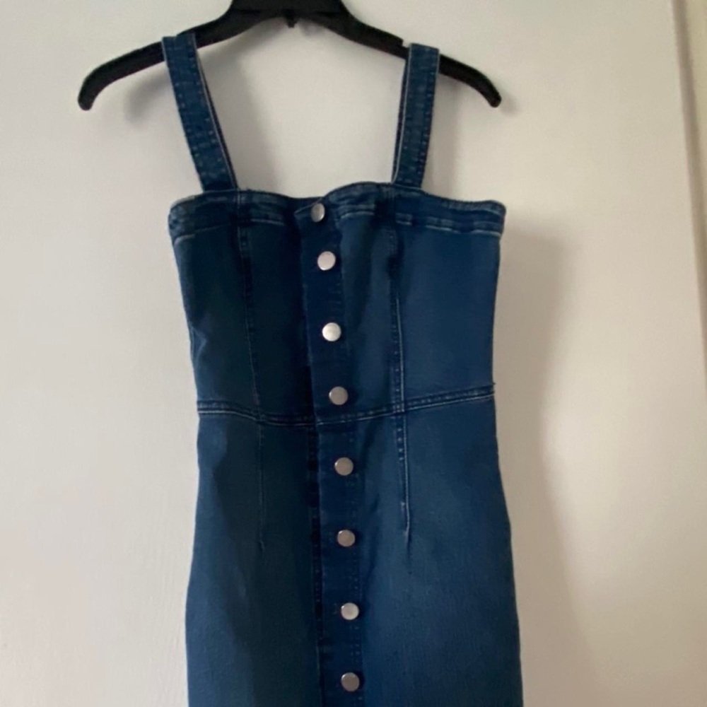 Jean button dress